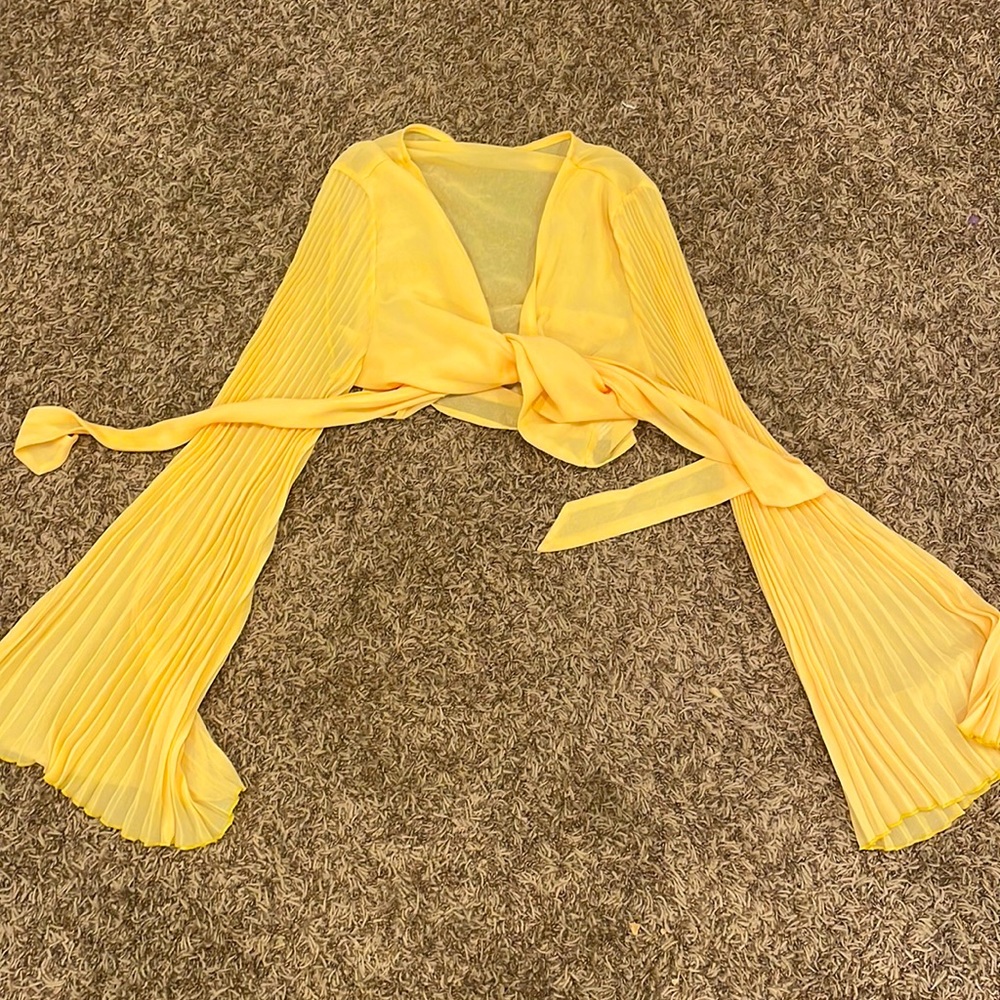 Yellow sheer top